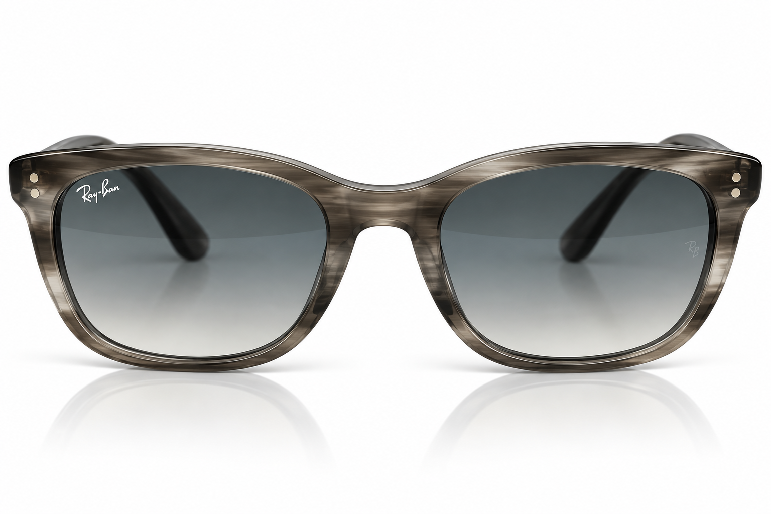 Ray-Ban RB2389F Balorette Polished Striped Grey / Grey Gradient