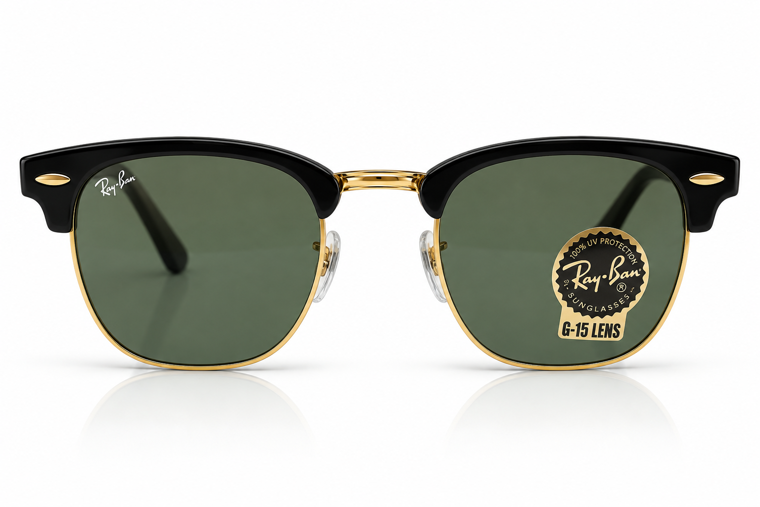 Ray-Ban RB3016 Clubmaster Black on Arista / Green