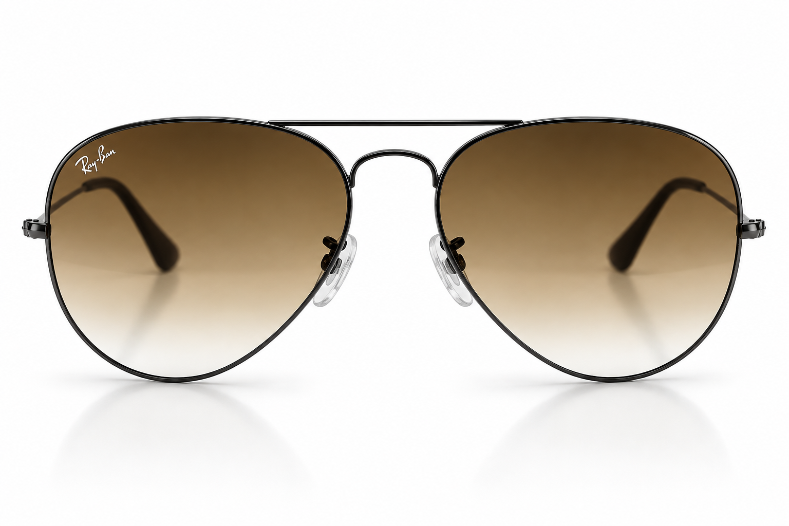Ray-Ban RB3025 Aviator Large Metal Gunmetal / Light Brown Gradient