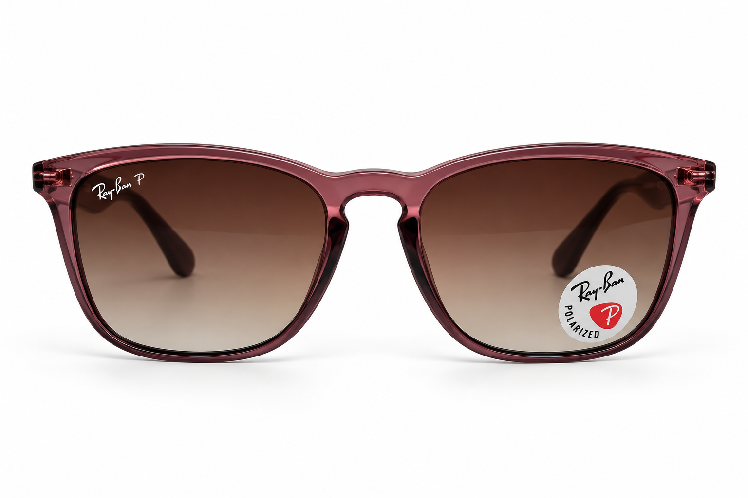 Ray-Ban RB4187 Chris Polished Transparent Brown / Gradient Brown