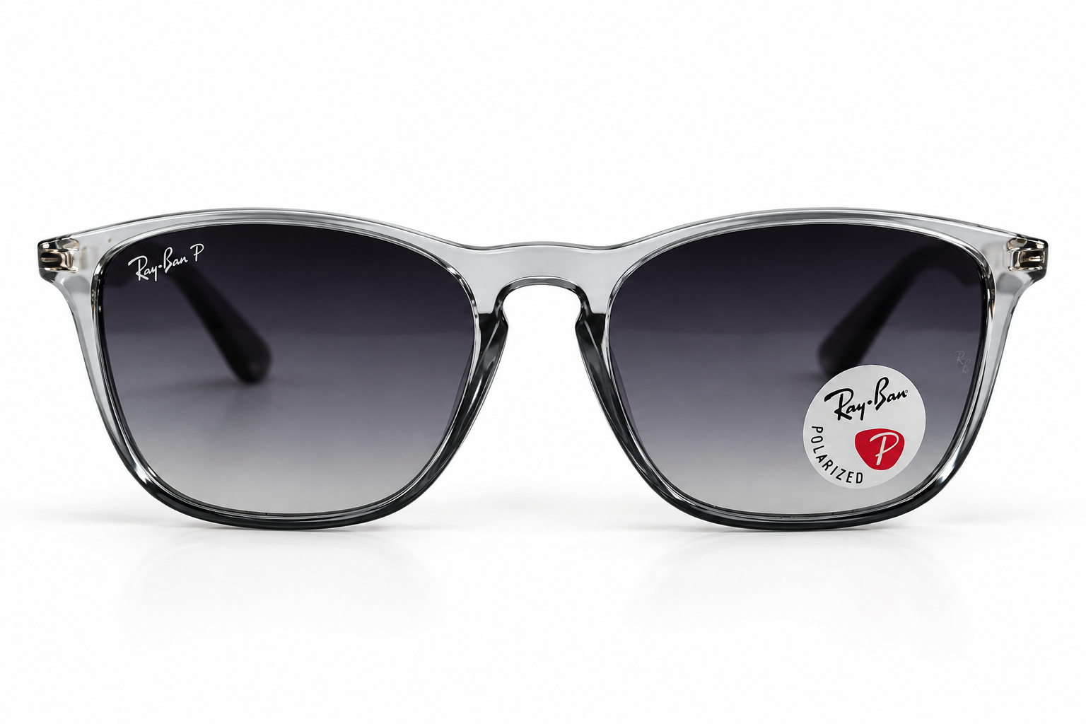 Ray-Ban RB4187 Chris Polished Transparent Grey / Blue Gradient