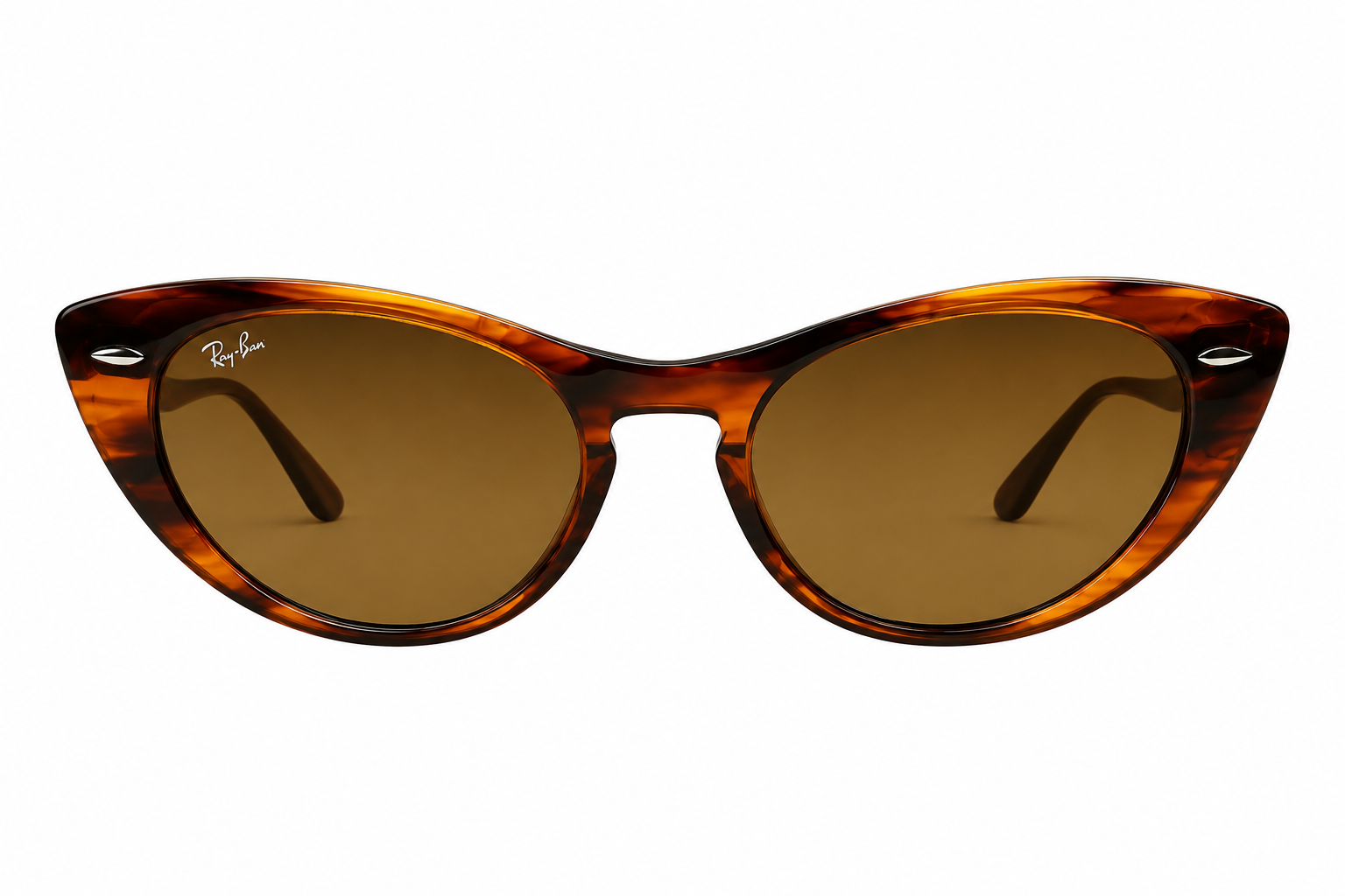 Ray-Ban RB4314 Nina Polished Striped Havana / Brown