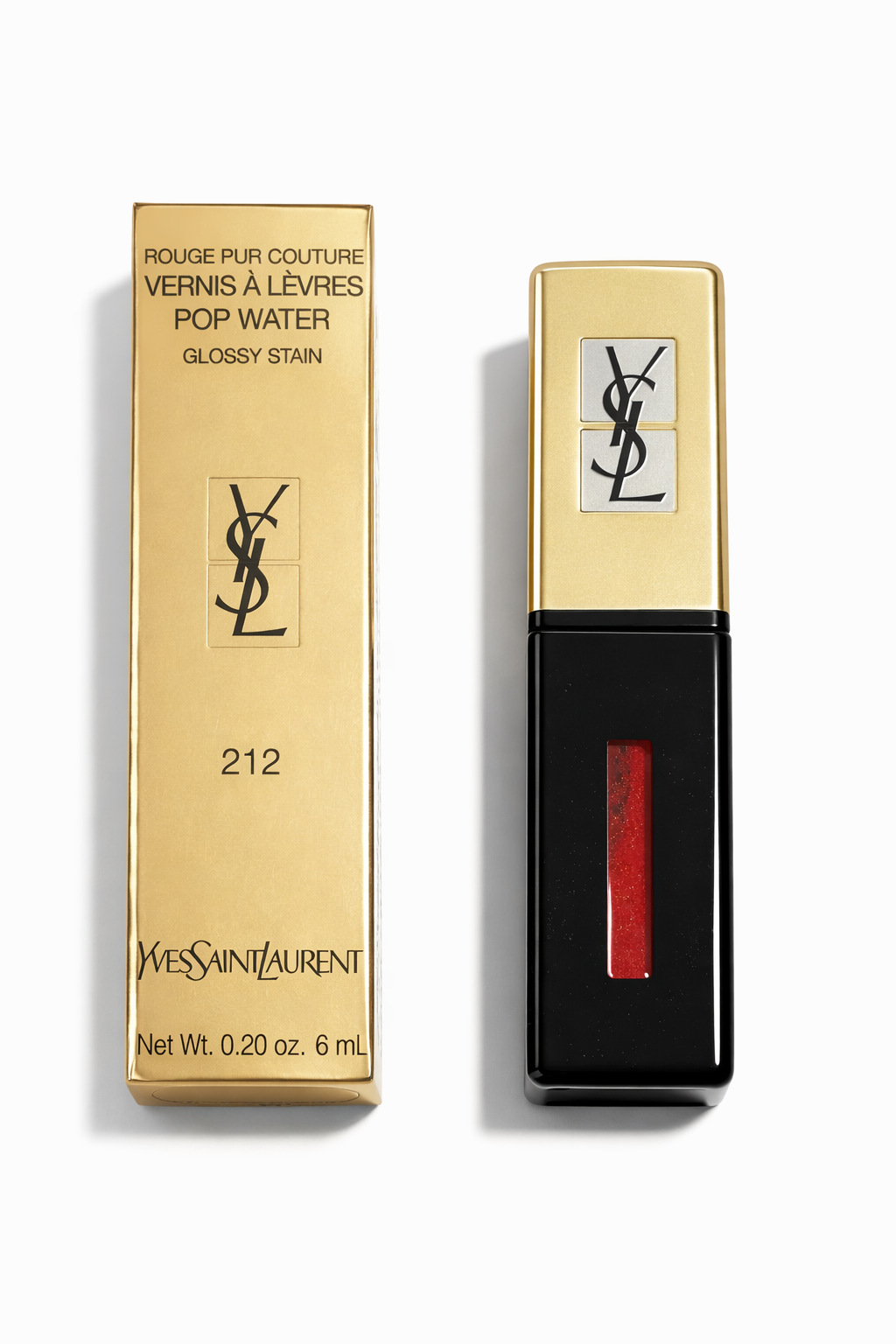 Yves Saint Laurent rouge pur couture 212 glossy stain orange drop